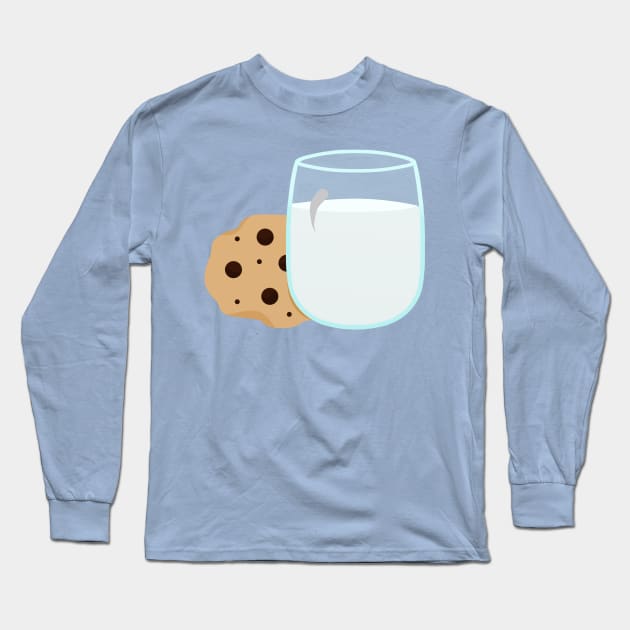 Chocolate Chip Cookie & Milk Long Sleeve T-Shirt by PandLCreations